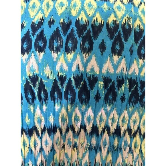 Catherines Teal Abstract Print Blouse Lightweight Pullover Plus Size 3X (26/28) - Picture 4 of 11